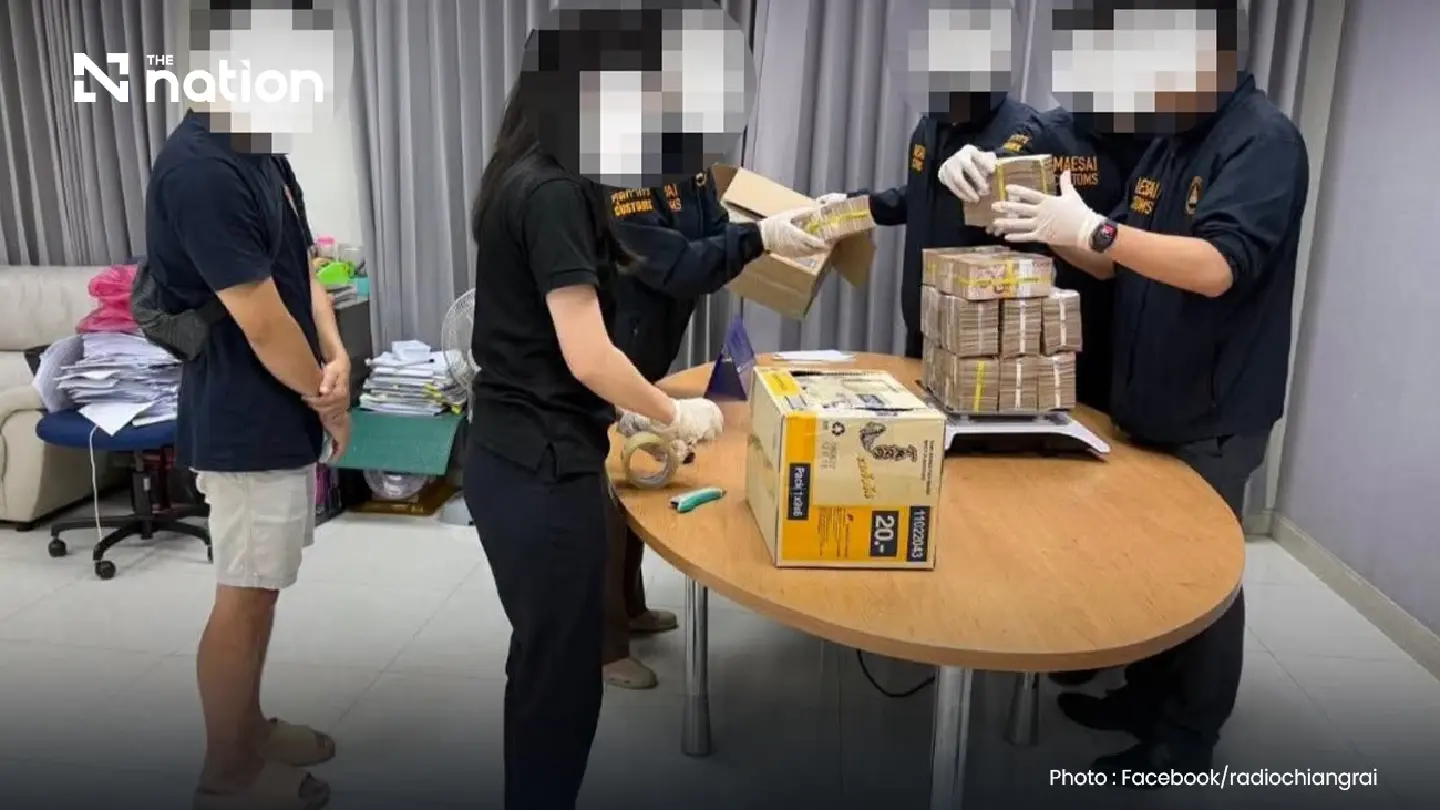Thai customs seize B23m cash hidden in snack boxes at Mae Sai border