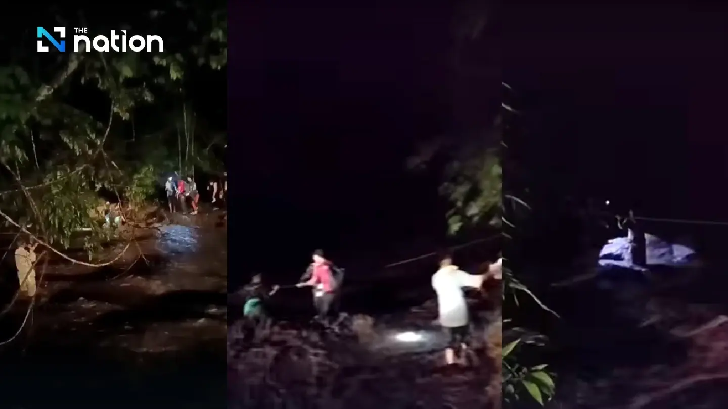 Tourists rescued after flash floods strand trekking group in Mae Hong Son forest