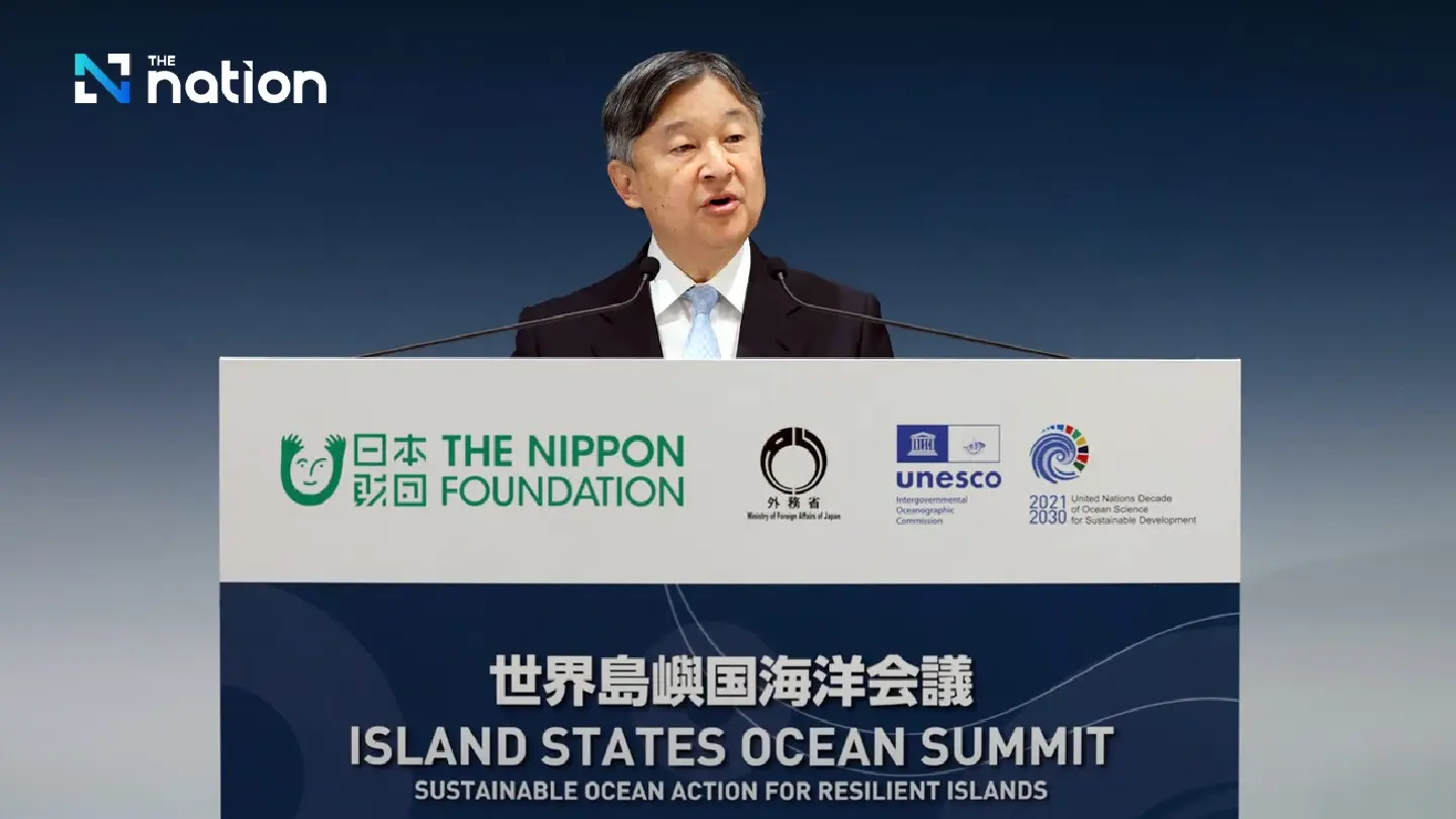 Emperor Naruhito attends island states ocean summit in Tokyo
