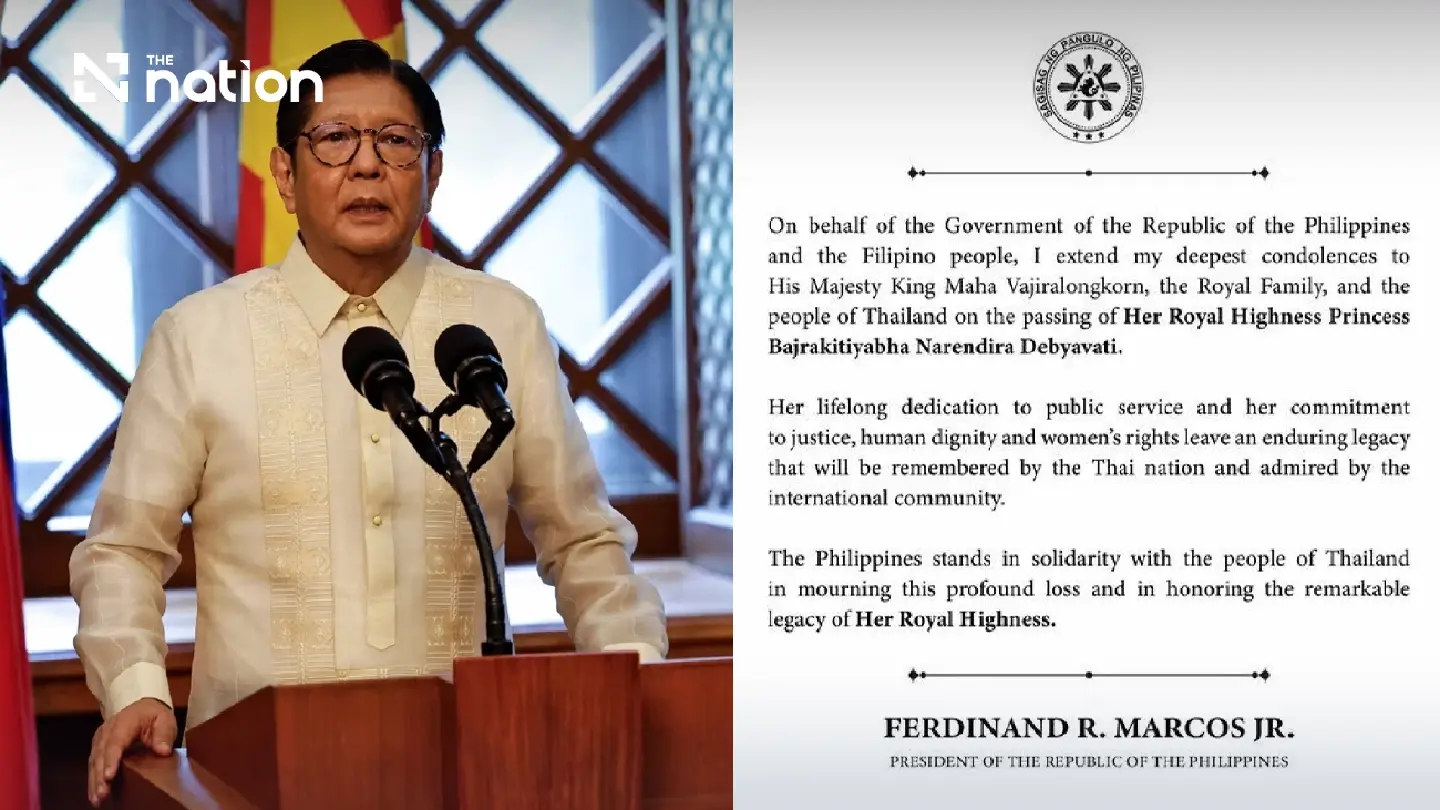 Philippines stands with Thailand — Marcos mourns Princess Bajrakitiyabha