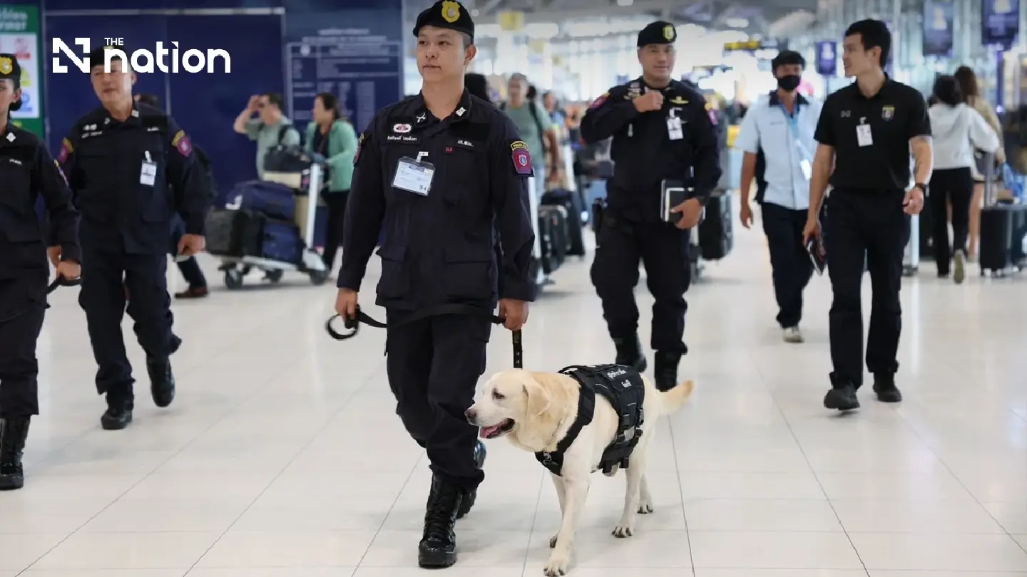AOT deploys K-9 teams at Suvarnabhumi after Thai crew drug case in Australia AOT deploys K-9 teams at Suvarnabhumi after Thai crew drug case in Australia