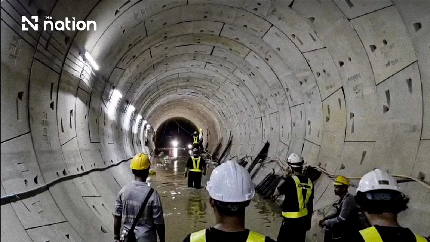Purple Line tunnel leak sparks urgent inspection after Bangkok downpour Purple Line tunnel leak sparks urgent inspection after Bangkok downpour