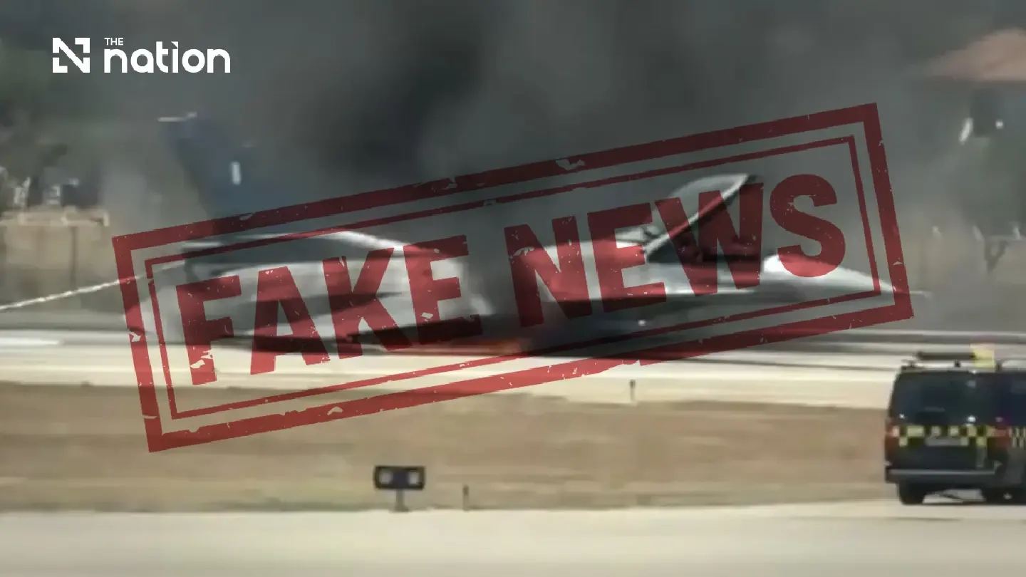 Thai JIC says viral F-16 crash video shows Greek jet, not RTAF aircraft Thai JIC says viral F-16 crash video shows Greek jet, not RTAF aircraft