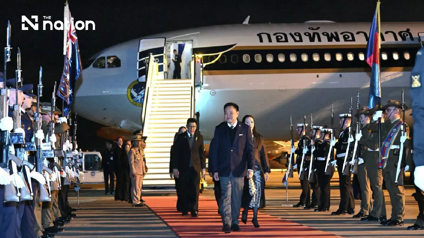 Anutin arrives in Australia for trade and clean-energy talks Anutin arrives in Australia for trade and clean-energy talks