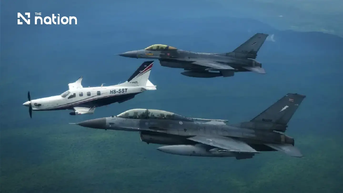 Anutin flies into Wing 1 during F-16 escort drill Anutin flies into Wing 1 during F-16 escort drill