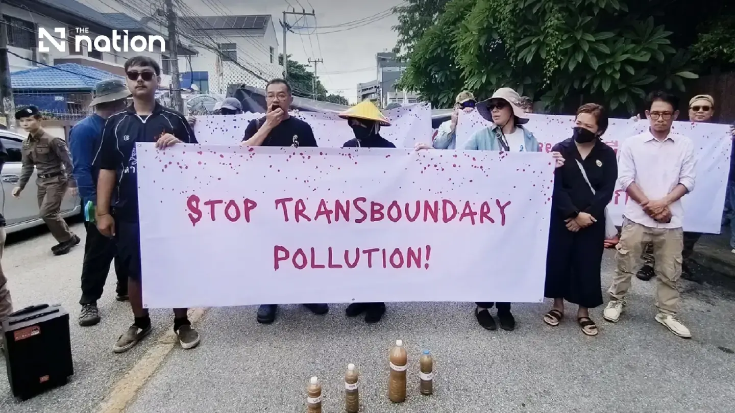 Thai river groups protest, demanding Myanmar halt mines over pollution Thai river groups protest, demanding Myanmar halt mines over pollution