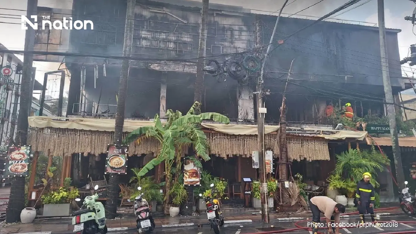Fire at Phuket restaurant building brought under control, no injuries reported Fire at Phuket restaurant building brought under control, no injuries reported
