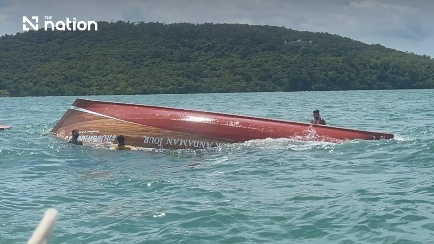 12 rescued after Krabi longtail tour boat capsizes at sea 12 rescued after Krabi longtail tour boat capsizes at sea