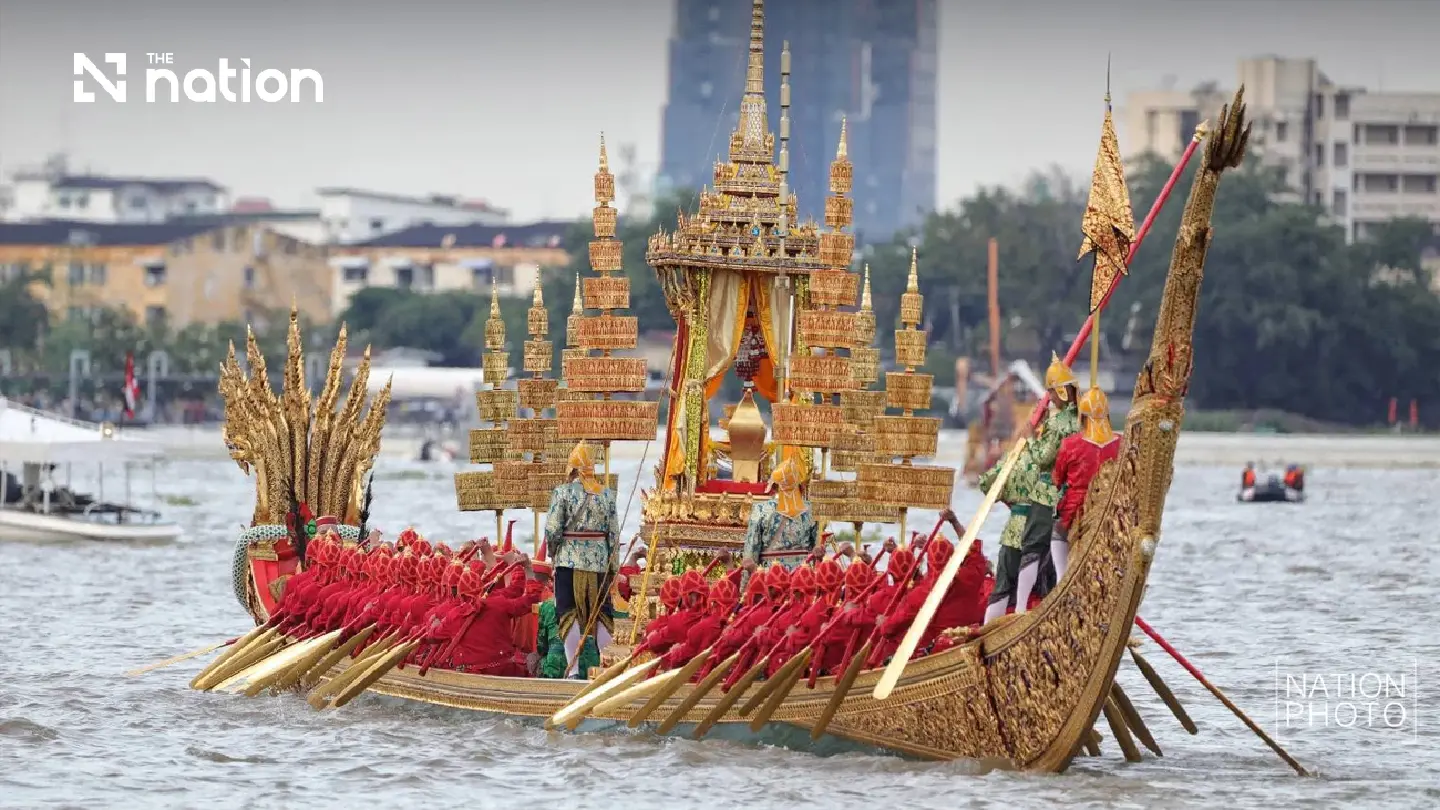 Royal Barge rehearsals begin ahead of November 6 ceremony Royal Barge rehearsals begin ahead of November 6 ceremony