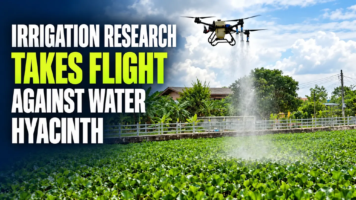 Irrigation research takes flight against water hyacinth