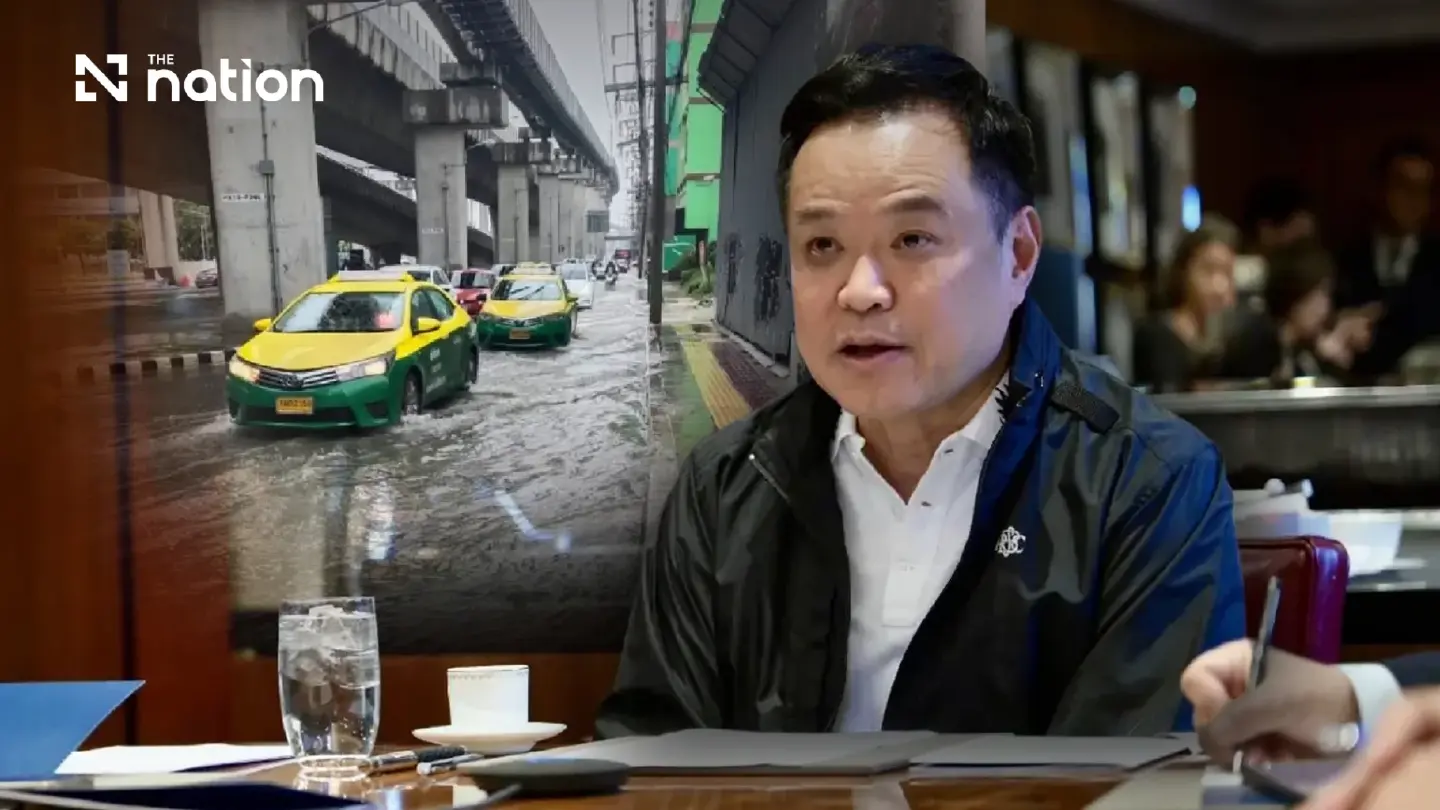 Anutin orders unified flood response in emergency meeting from London
