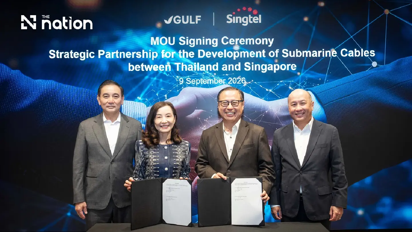 Gulf and Singtel Group form strategic partnership to enhance submarine cable connectivity between Thailand and Singapore  