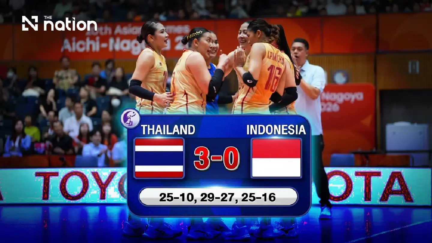 Thailand sweep Indonesia to reach Asian Games volleyball semi-finals Thailand sweep Indonesia to reach Asian Games volleyball semi-finals
