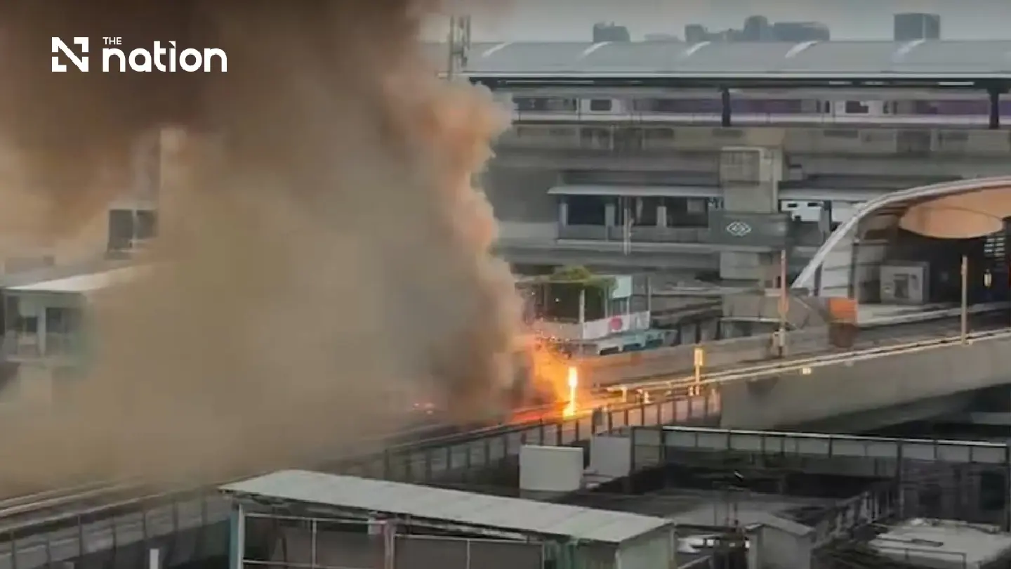 Bangkok MRT services halted after track fire on September 20 Bangkok MRT services halted after track fire on September 20