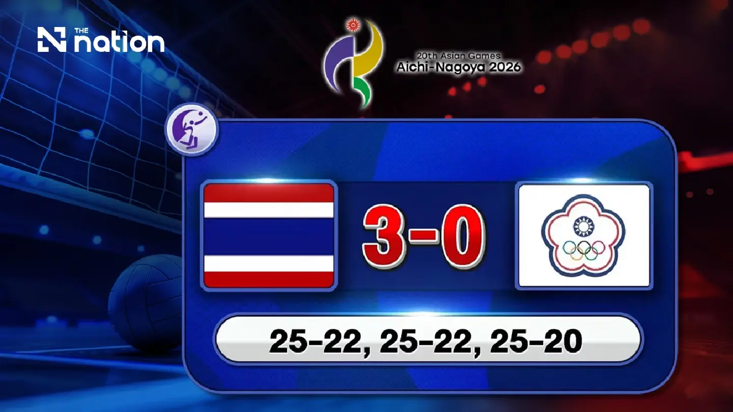 Thailand sweep Chinese Taipei to top Asian Games Pool C unbeaten Thailand sweep Chinese Taipei to top Asian Games Pool C unbeaten