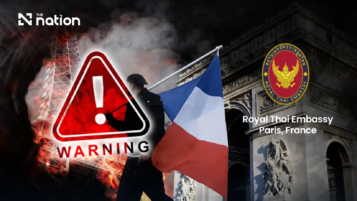 Thai embassy warns nationals in France to avoid October 24 protests Thai embassy warns nationals in France to avoid October 24 protests