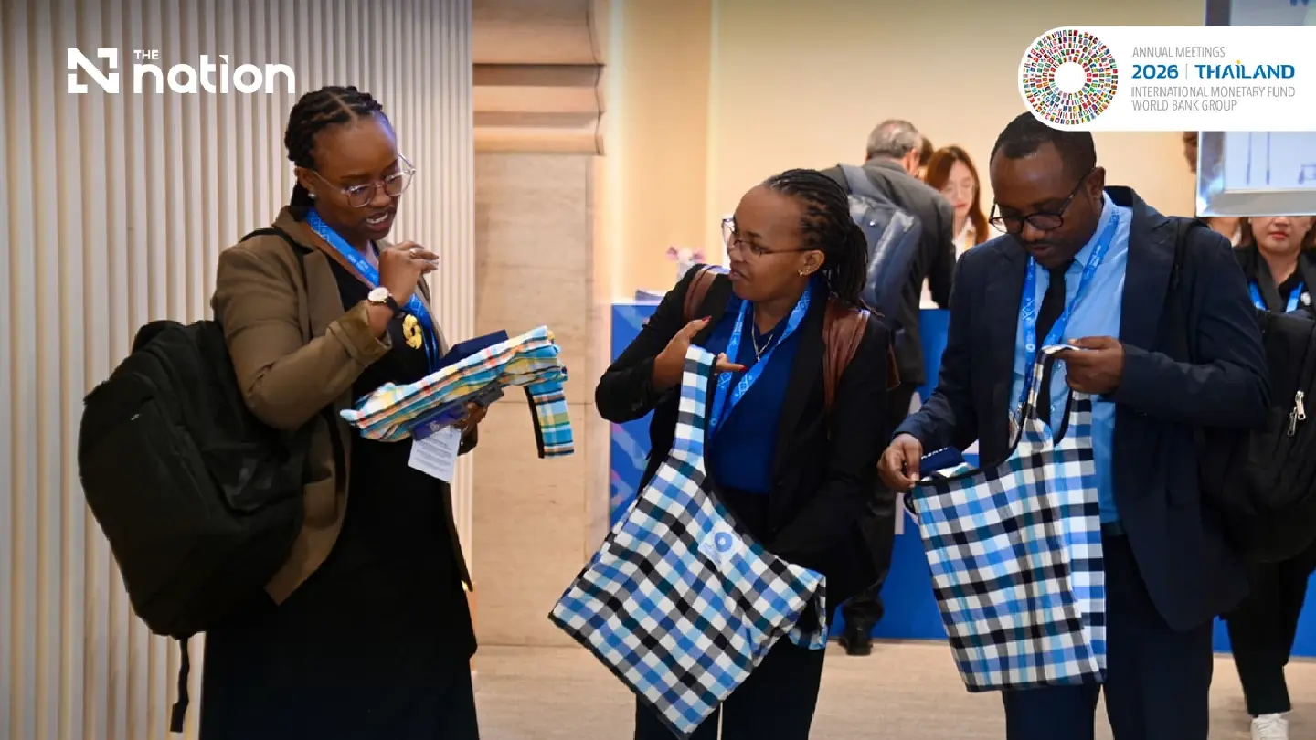 Thai woven bags draw interest at IMF–World Bank 2026 Thai woven bags draw interest at IMF–World Bank 2026