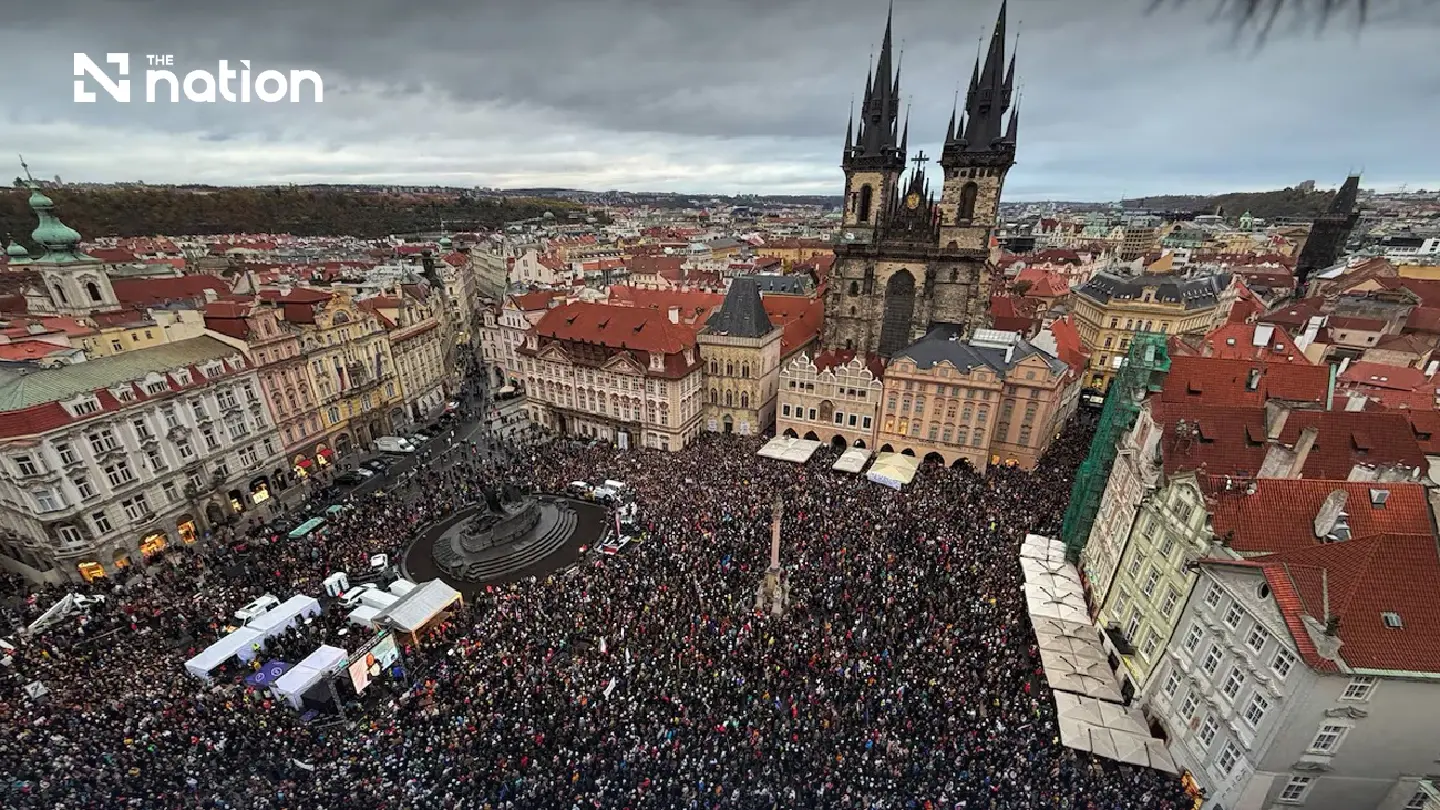 Thousands protest Czech government's public media overhaul Thousands protest Czech government's public media overhaul