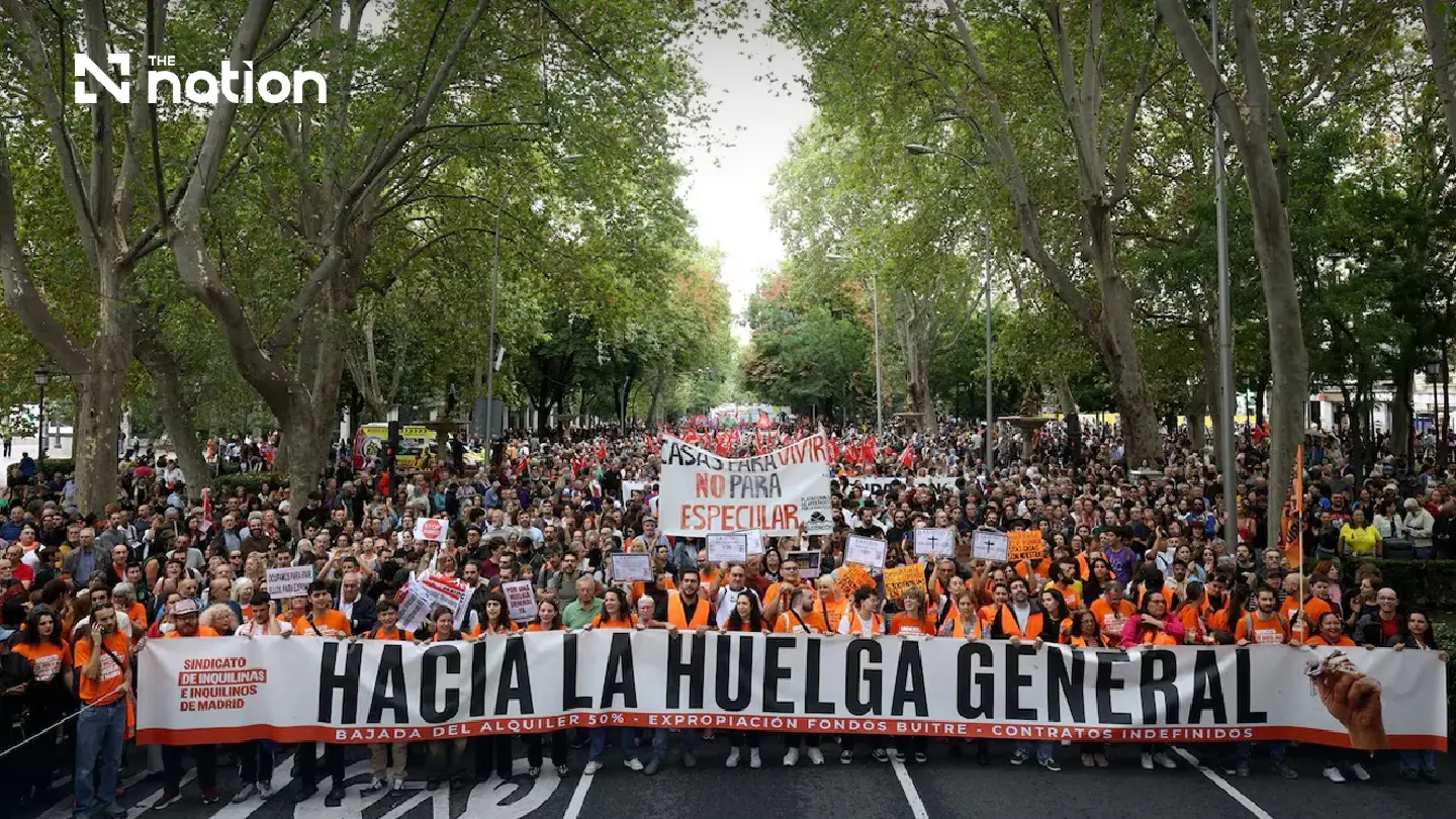 About 70,000 march in Madrid over housing crisis on Oct 3 About 70,000 march in Madrid over housing crisis on Oct 3