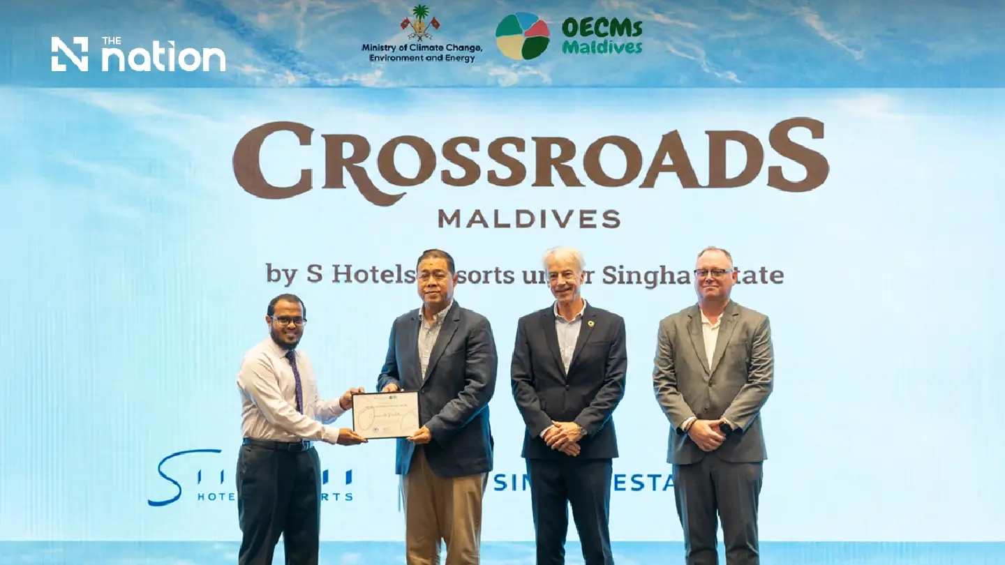 CROSSROADS Maldives Achieves Official OECM Status, Advancing Singha Estate and S Hotels & Resorts’ Commitment to Marine Conservation CROSSROADS Maldives Achieves Official OECM Status, Advancing Singha Estate and S Hotels & Resorts’ Commitment to Marine Conservation