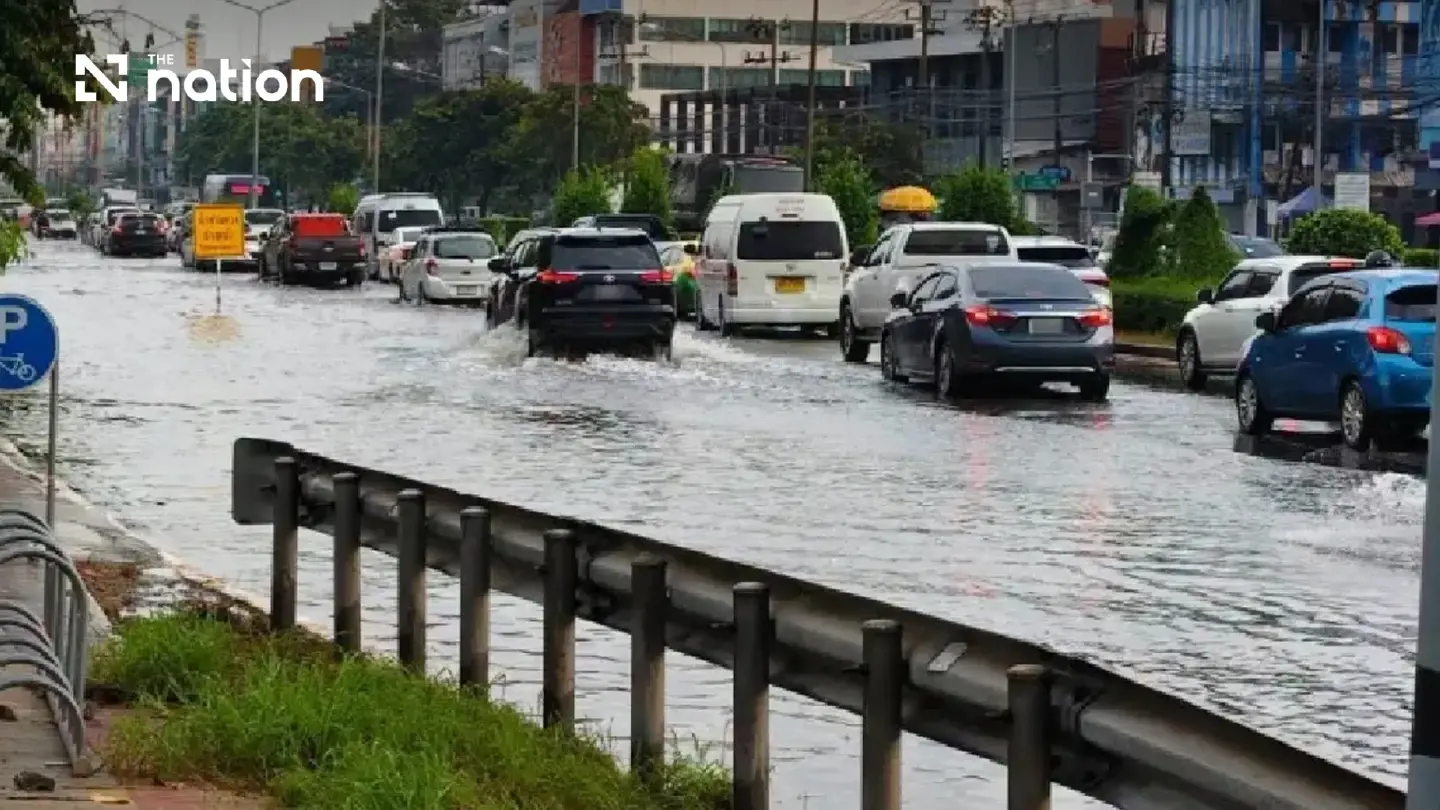 Bangkok roads flooded after overnight rain with more storms forecast Bangkok roads flooded after overnight rain with more storms forecast