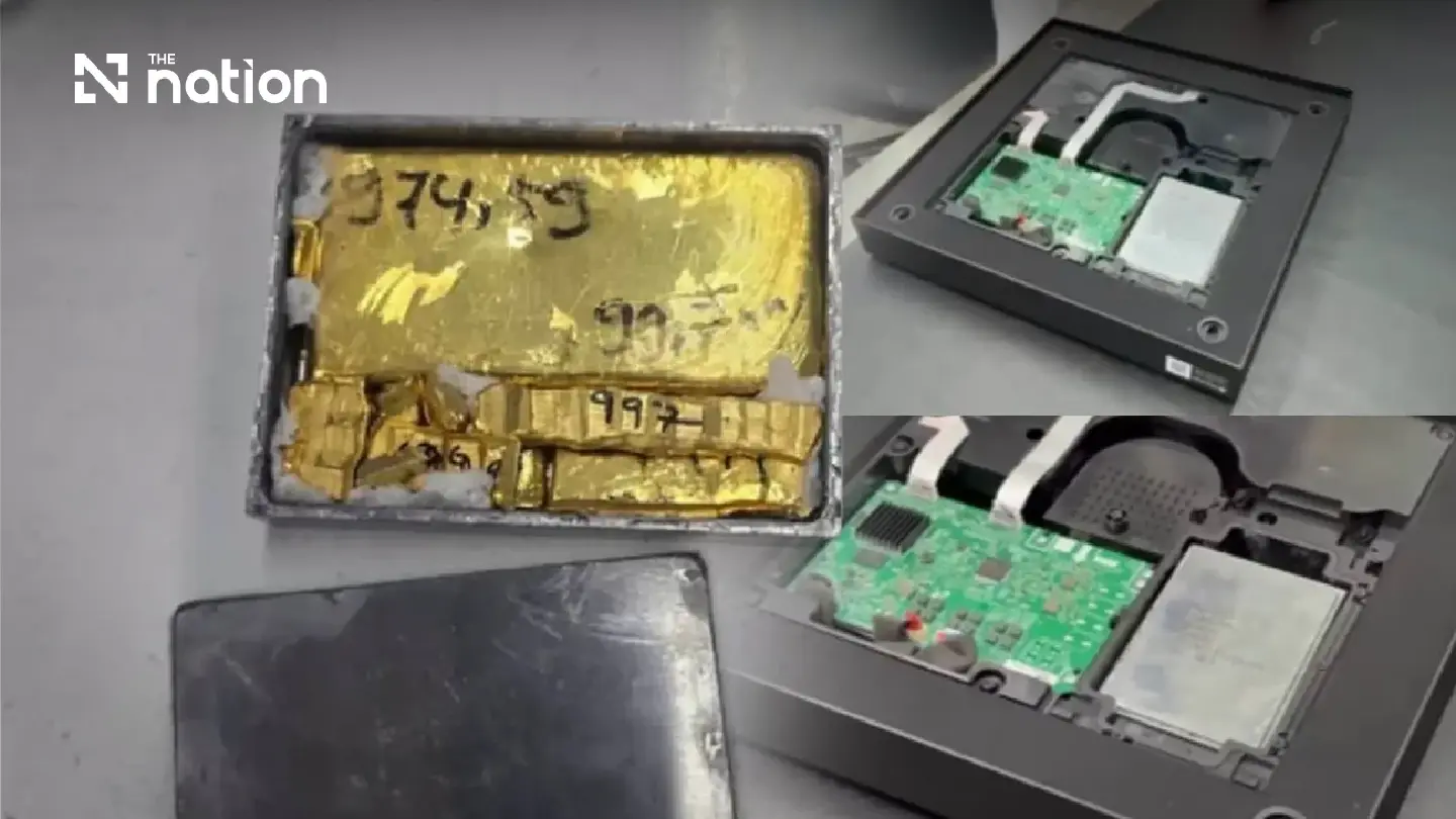 Customs seize 1.3kg of gold hidden in speaker at Suvarnabhumi Customs seize 1.3kg of gold hidden in speaker at Suvarnabhumi