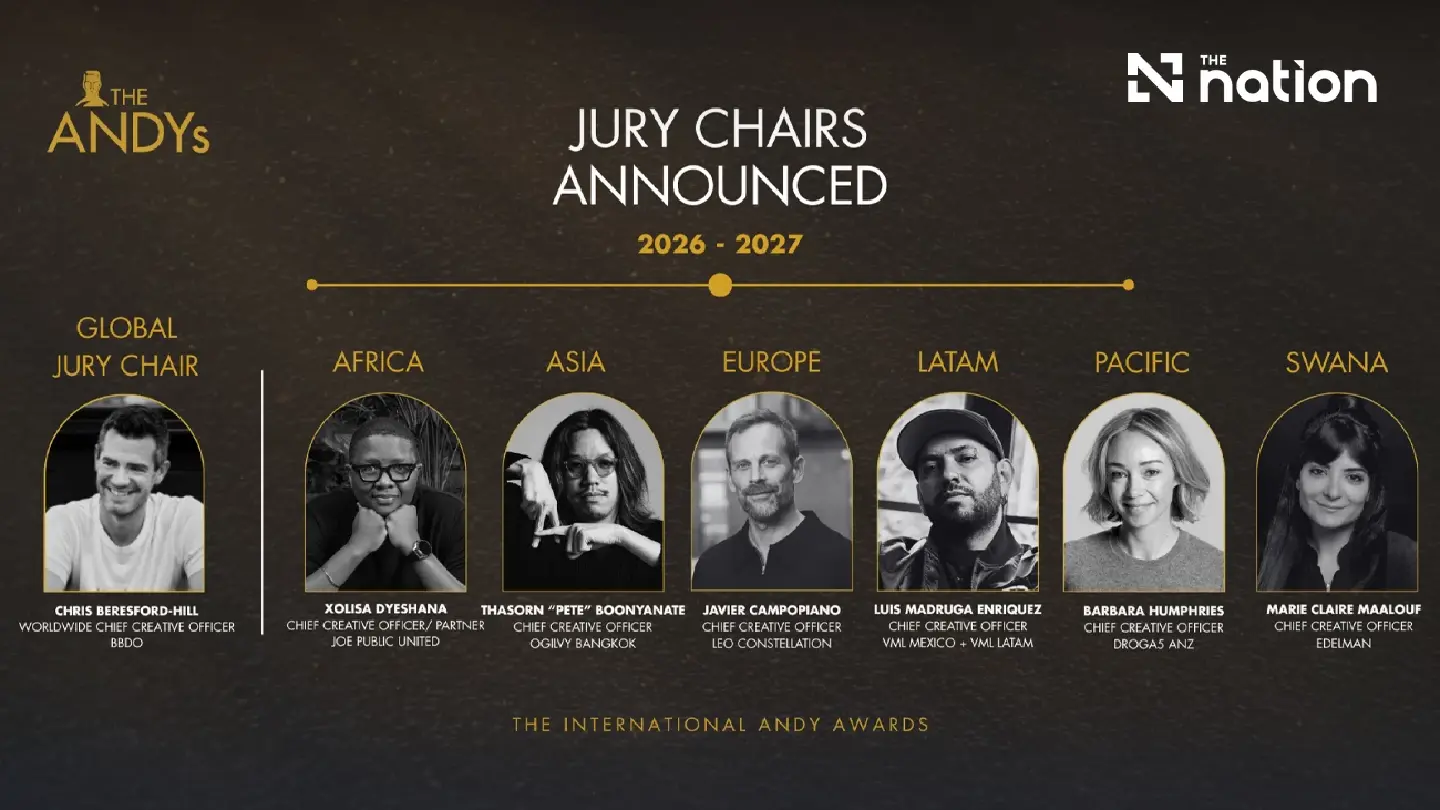 OGILVY THAILAND’S THASORN “PETE” BOONYANATE NAMED 2027 ASIA REGIONAL JURY CHAIR FOR THE ANDY AWARDS