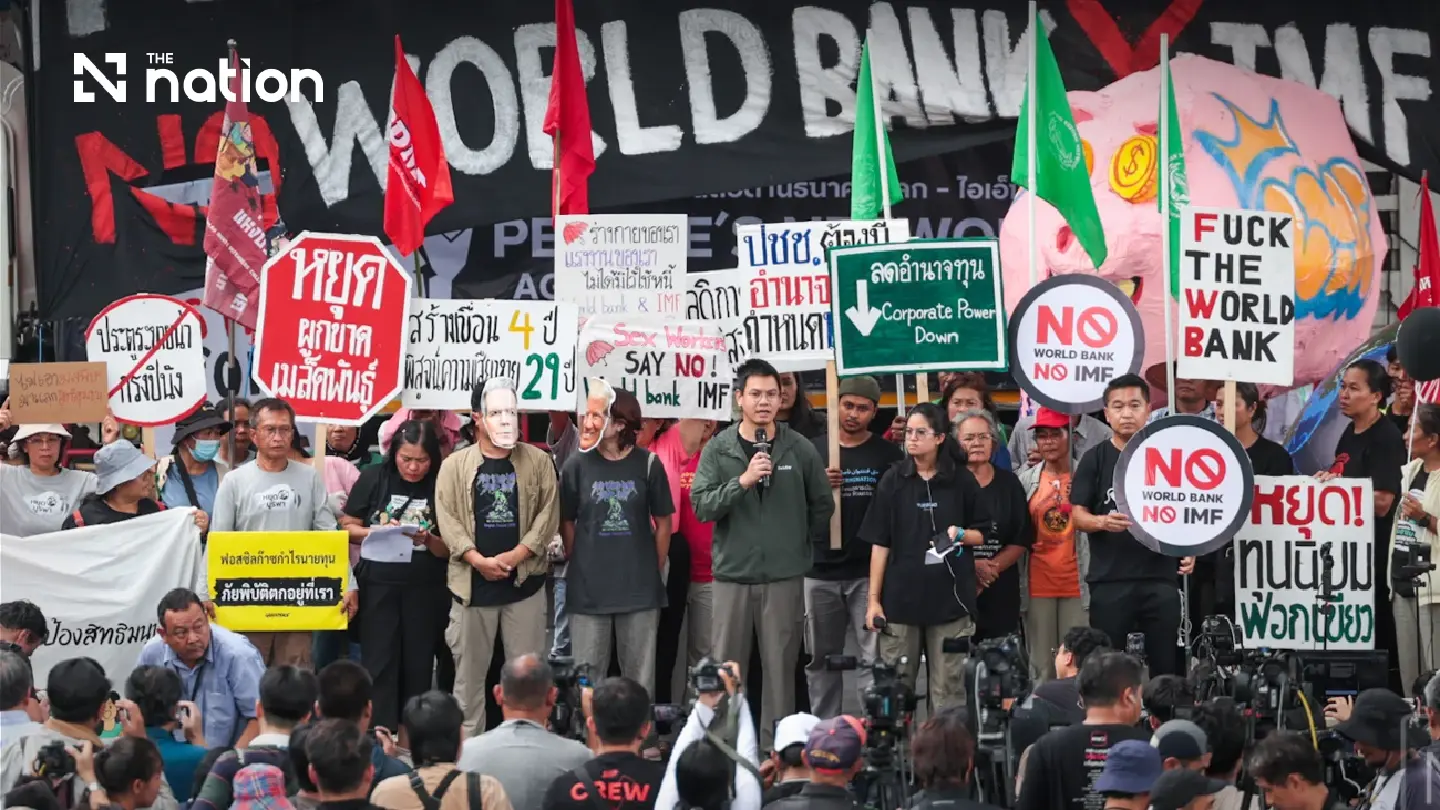 Assembly of the Poor marches towards Bangkok IMF–World Bank venue with six demands on October 16 Assembly of the Poor marches towards Bangkok IMF–World Bank venue with six demands on October 16
