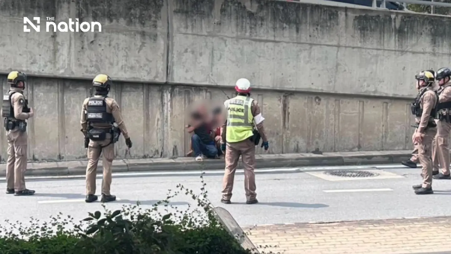 Police and rescuers intervened after a man reportedly held a child at knifepoint Police and rescuers intervened after a man reportedly held a child at knifepoint